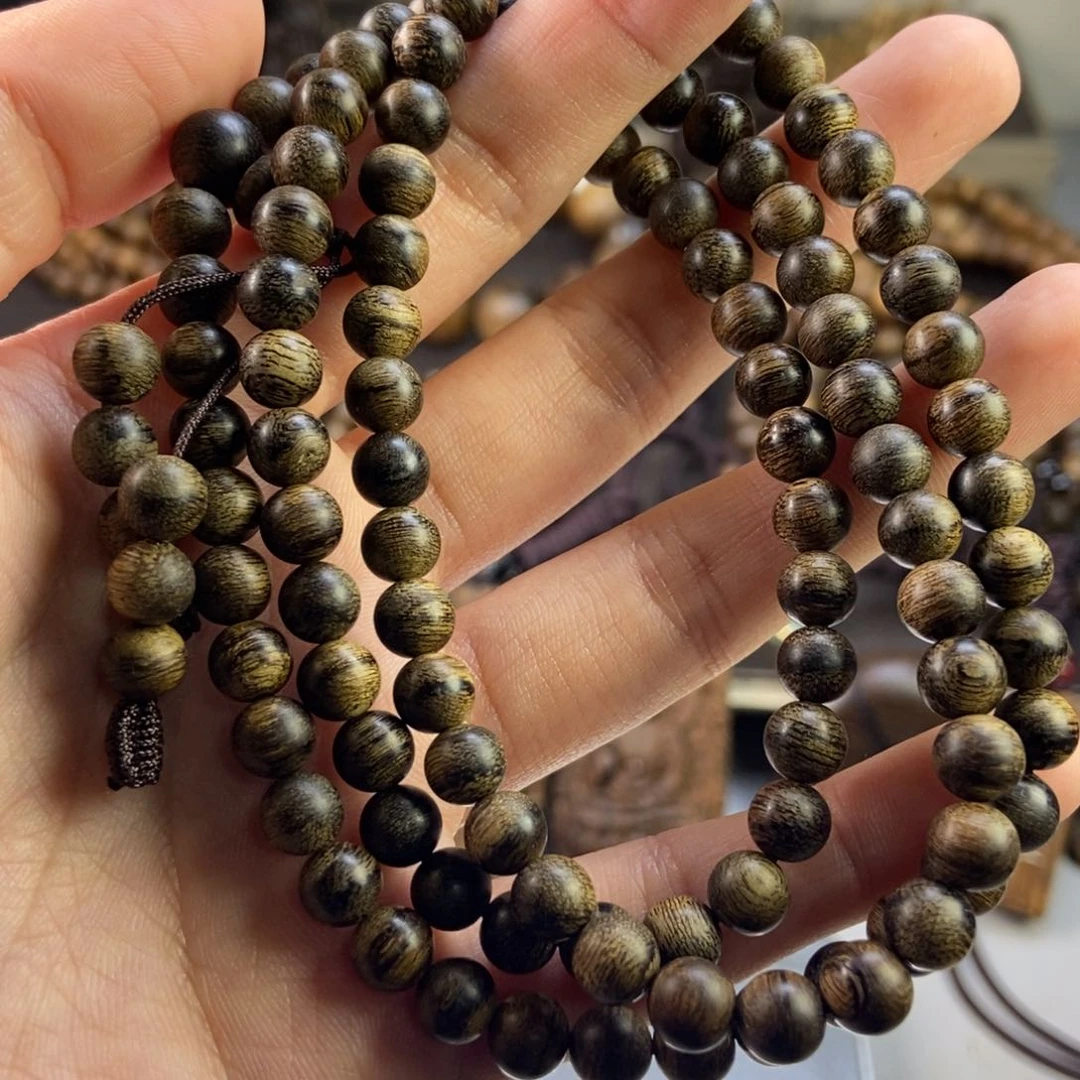 沉香手串小***除越南芽庄白瘤疤虎斑