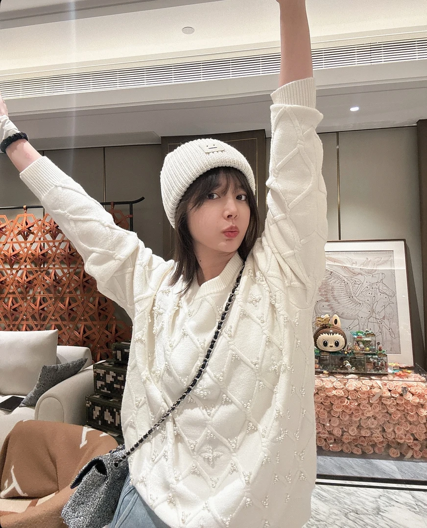 BETTER JOELAY-【珍珠月色】时尚简约针织套头毛衣温柔百搭LL5568