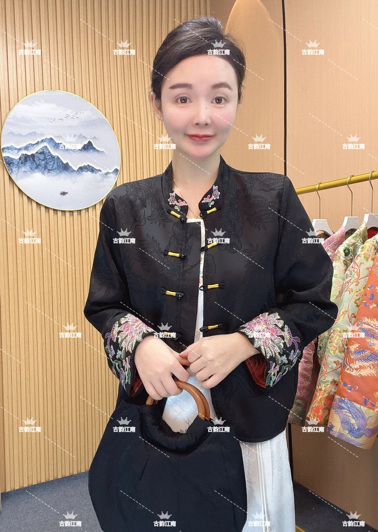 【古韵江南】专属定制·注重品质重磅国风刺绣手工盘扣中式外套D3602