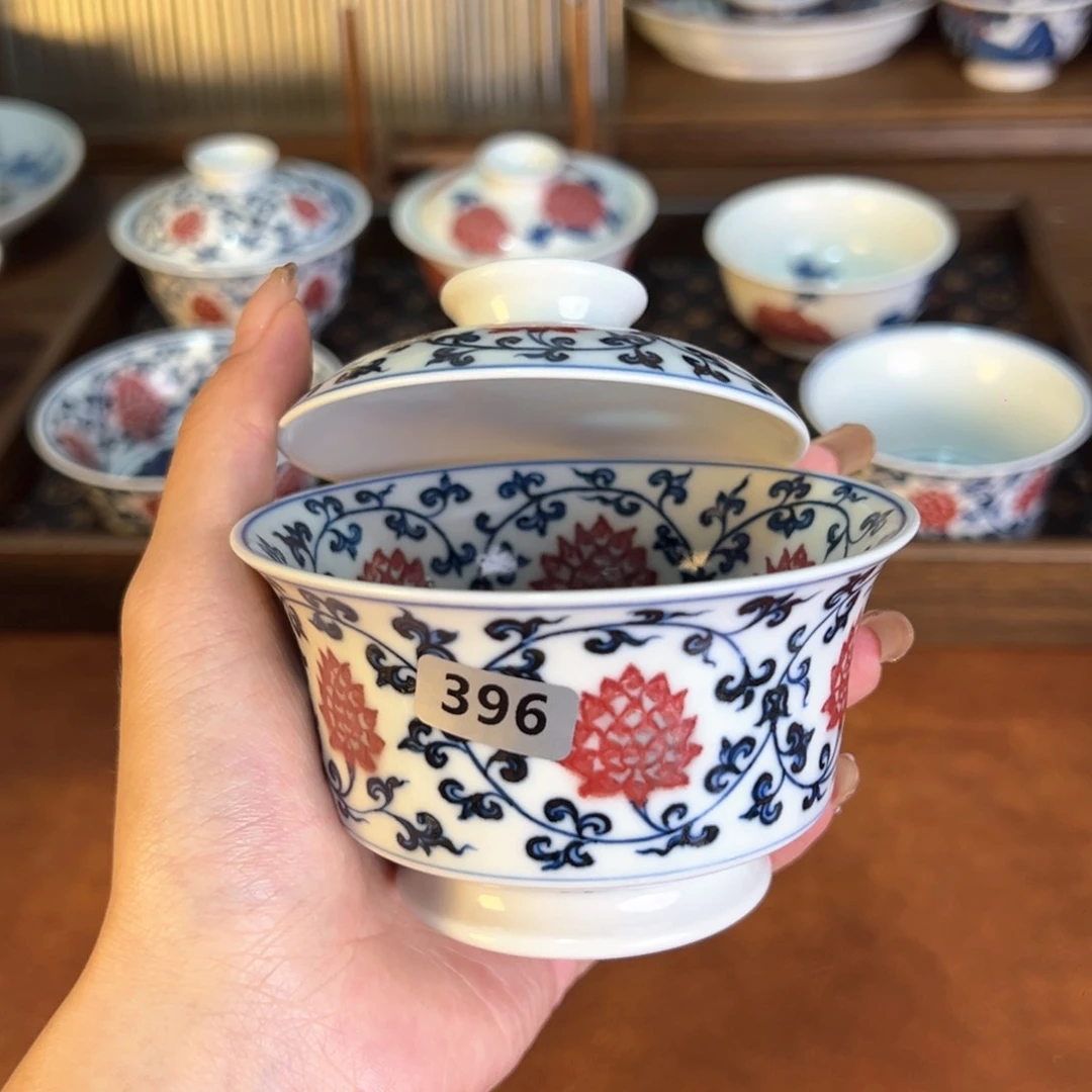 摆件396 景德镇瓷器手工手绘茶器百宝箱