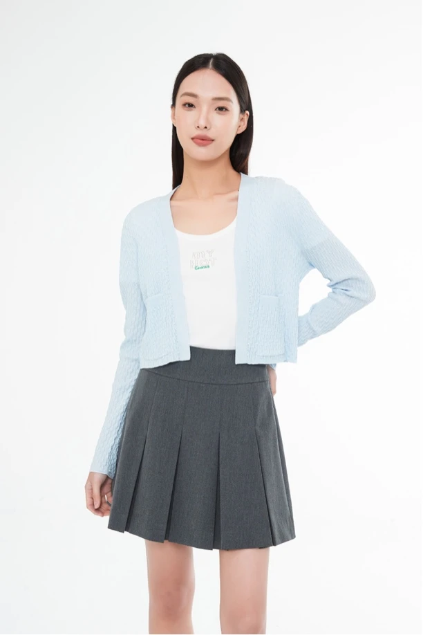 纯色夏季开衫款水洗针织衫春夏上衣百搭