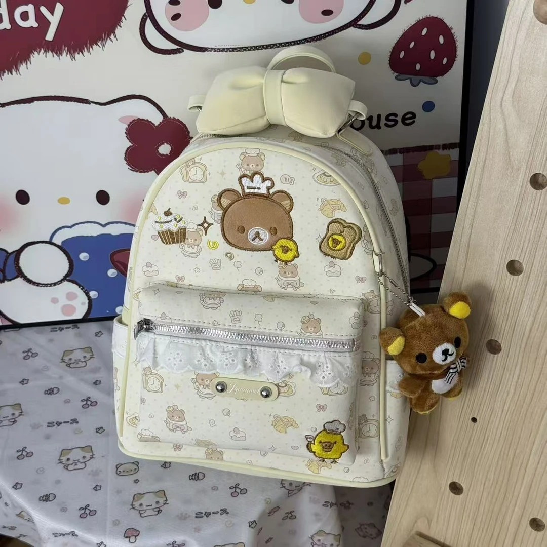 【黄油轻松熊】时尚百搭可爱大容量双肩包学生通勤