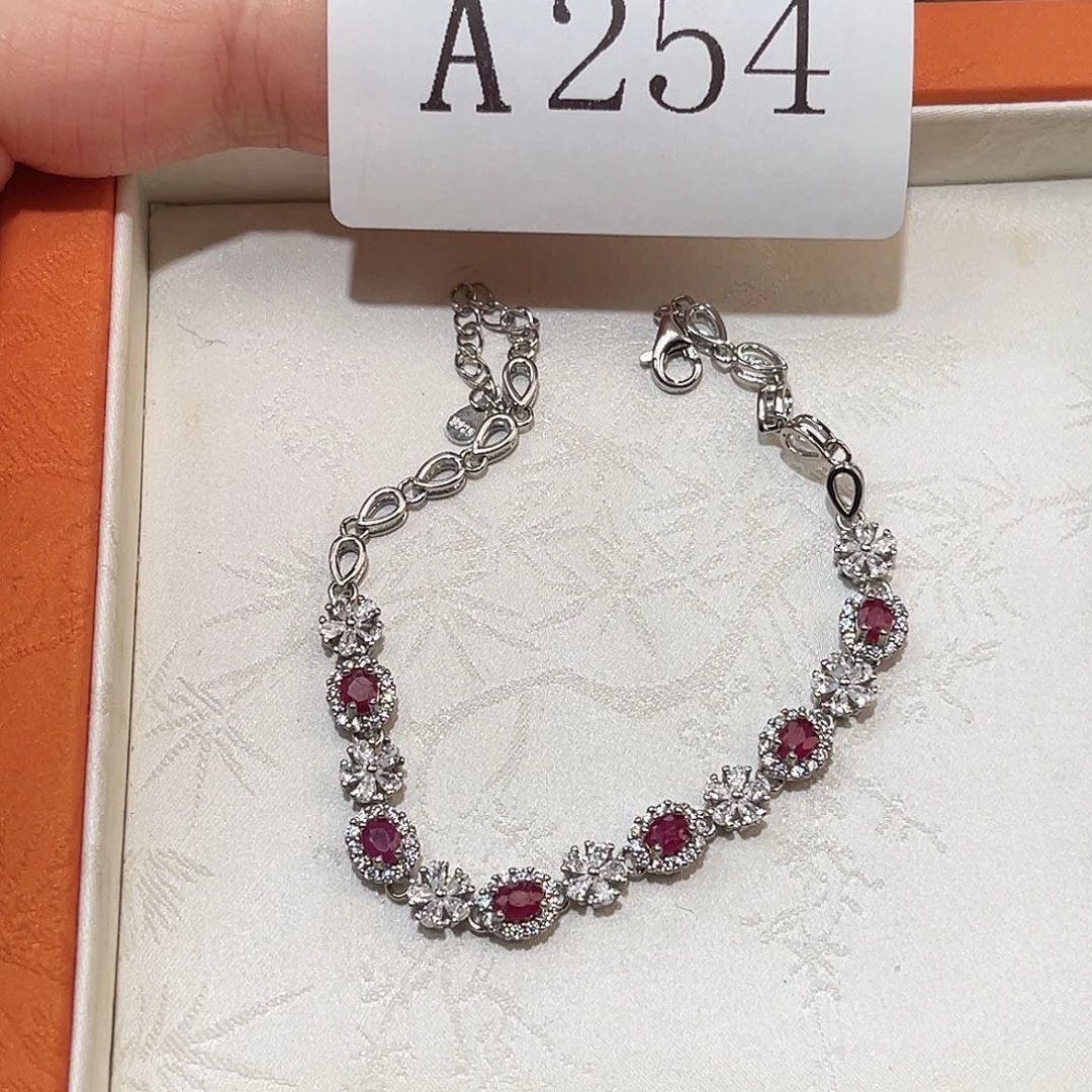 玻璃925银A254红宝