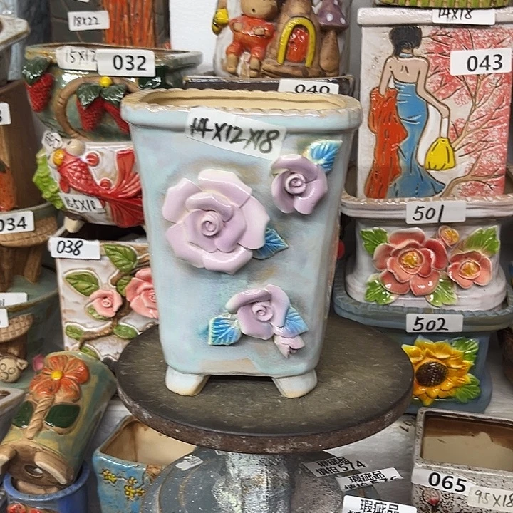 粗陶材质多肉花盆