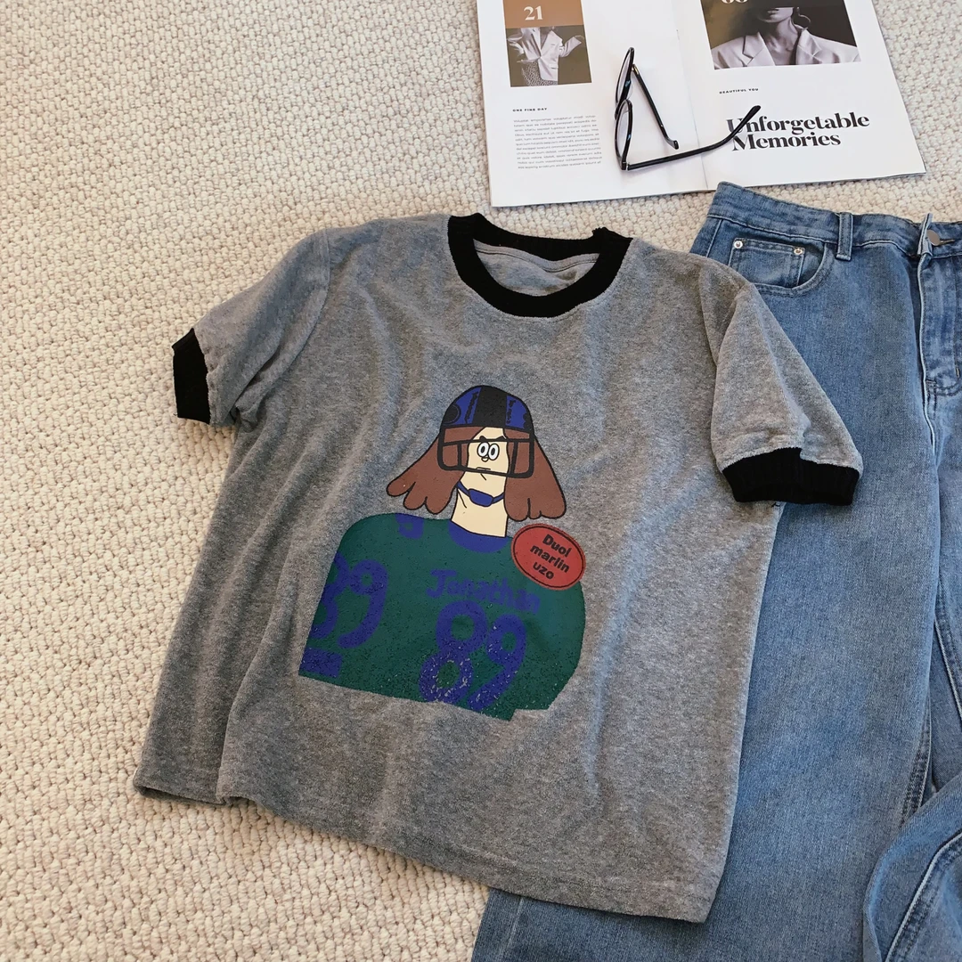 毛线袖口短袖休闲