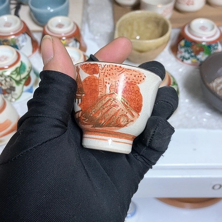 瓷片花*米中古工艺品回流瓷器