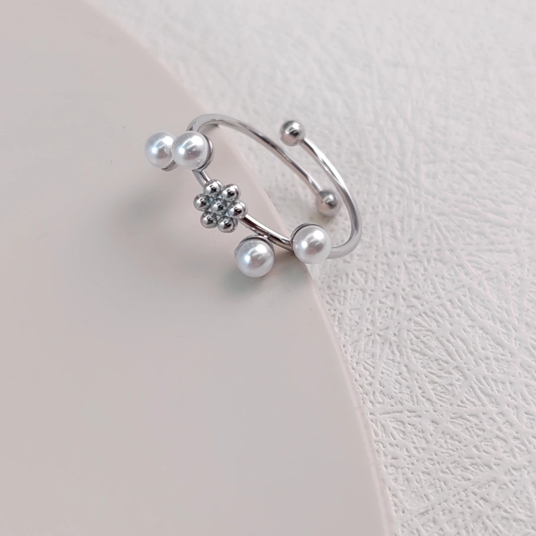 XUPING/旭平首饰 不锈钢仿珍珠戒指 夏上新气质 GDX T001117183