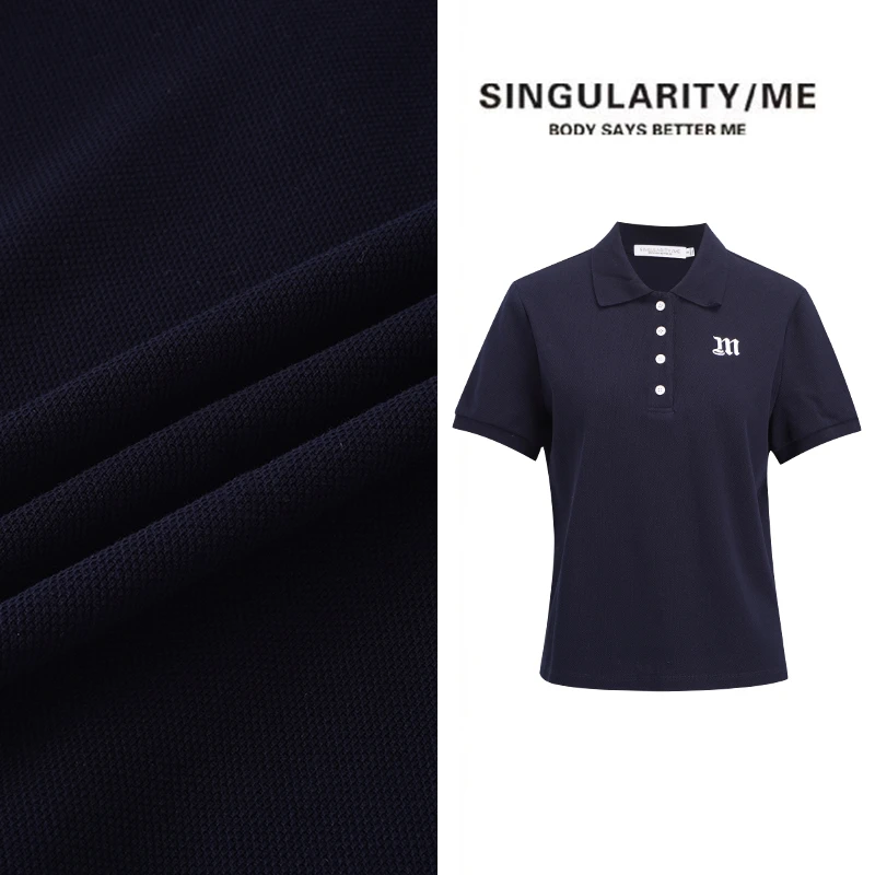 Singularity Me 2A 1252 刺绣字母M上衣polo衫