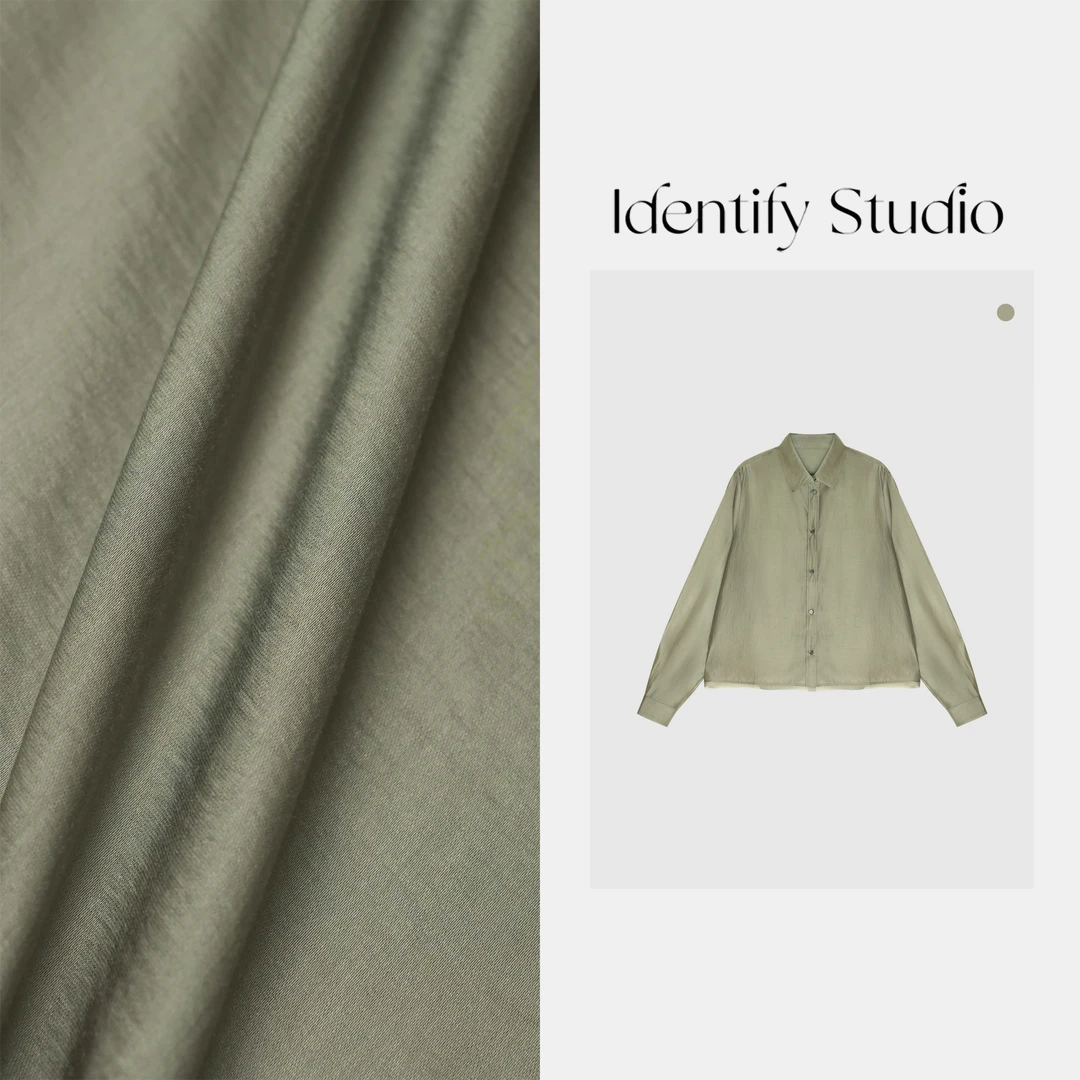 IDENTIFY"幻梦入夏"春夏上新百搭休闲天丝明线衬衫上衣25SS