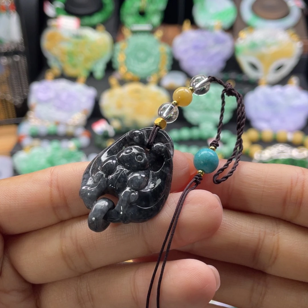 翡翠挂件未镶嵌代编织