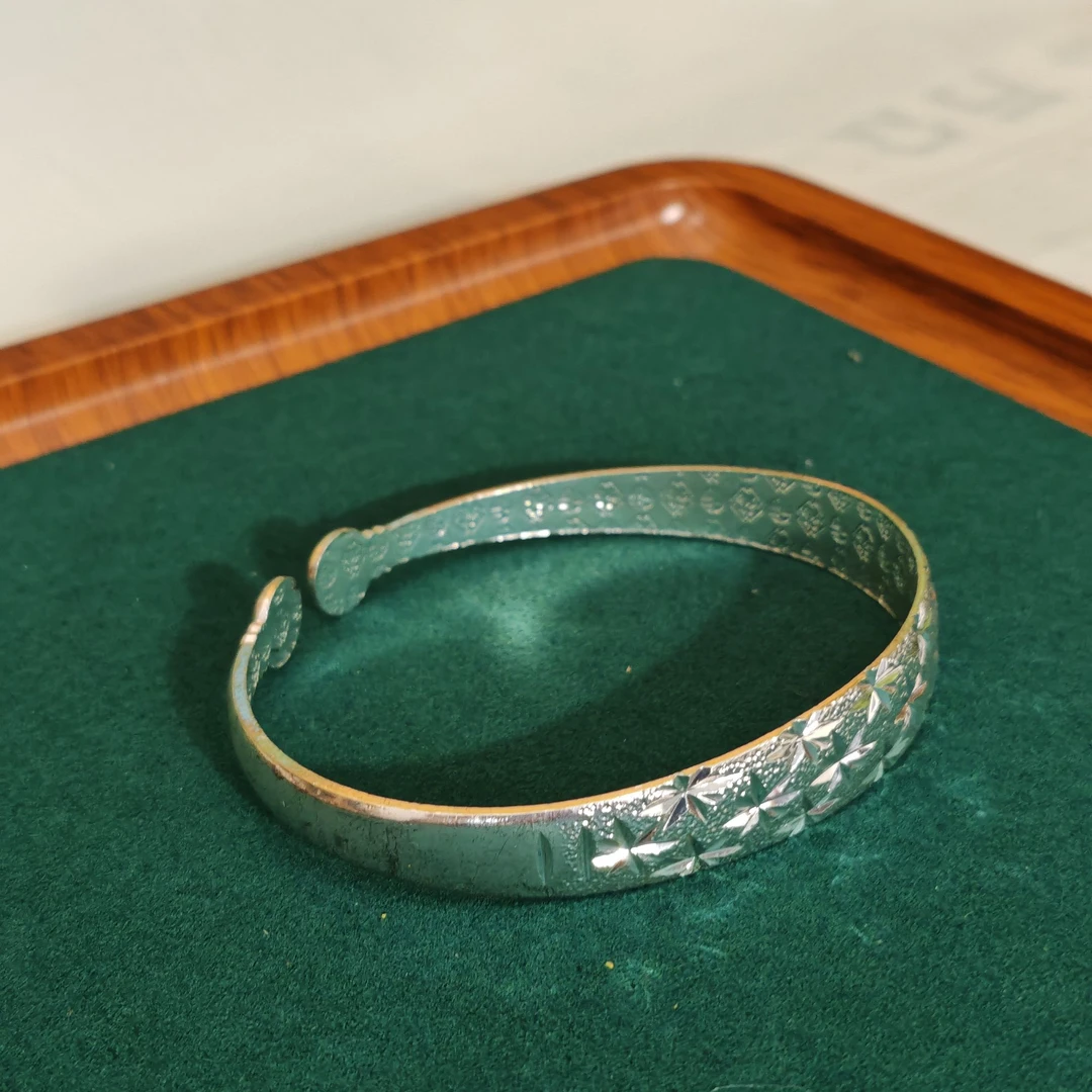 合金手镯 【闪购商品】银色活口镯子手镯