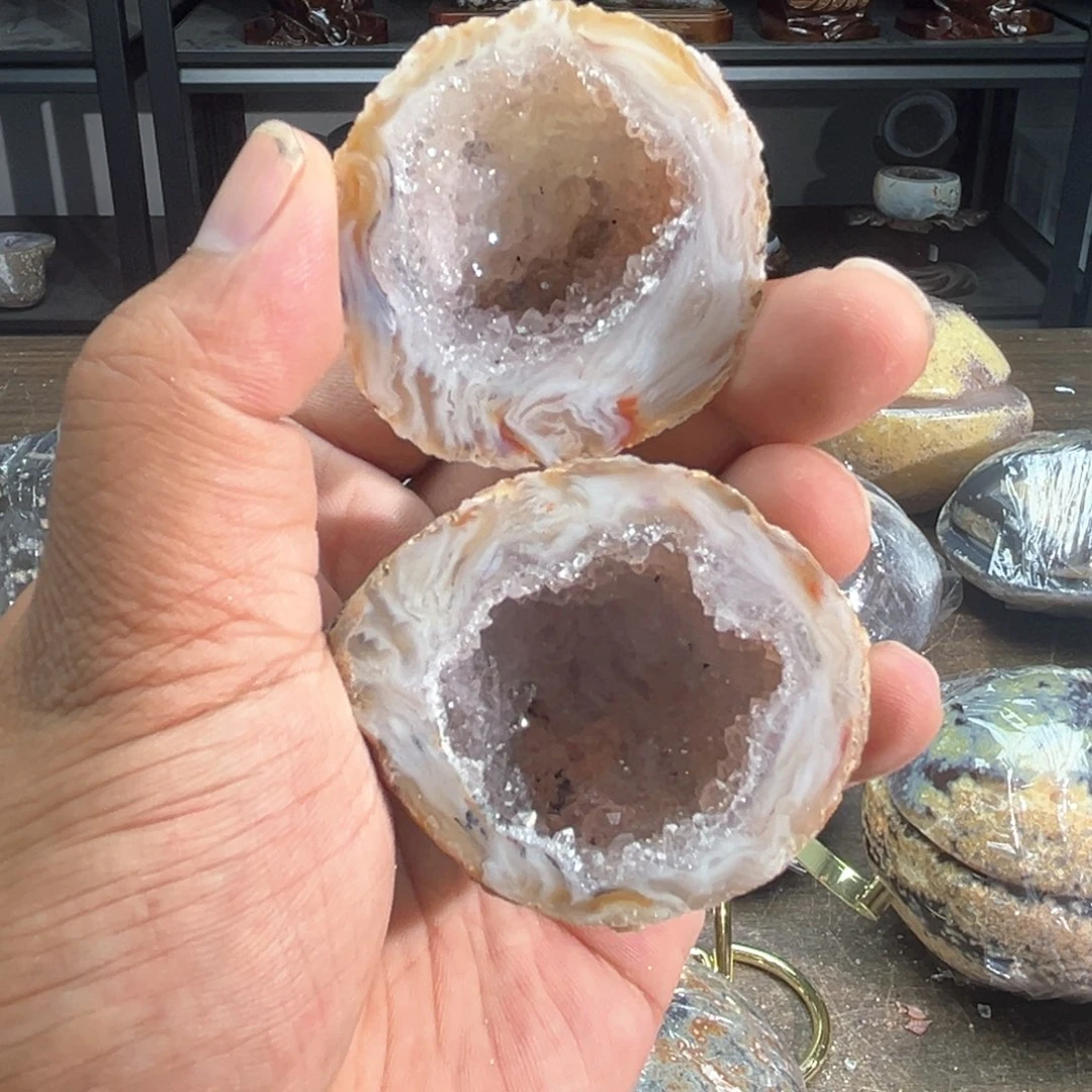 紫晶摆件未镶嵌聚宝盆