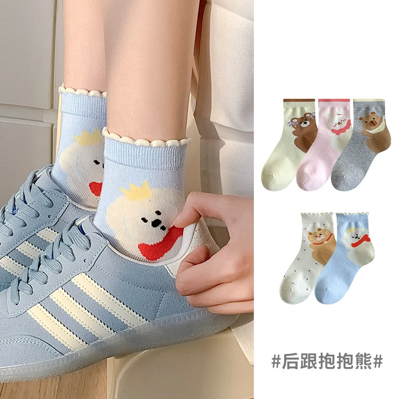 袜子对对碰 春夏季简约可爱袜 富婆拆拍一拆9