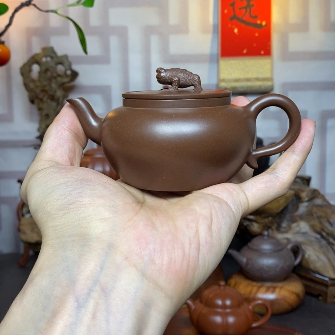 茶壶紫砂紫砂茶具紫泥金蟾
