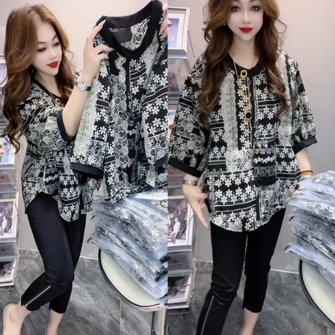 波西米亚冰凉衫防晒显瘦气质休闲夏季宽松印花韩版