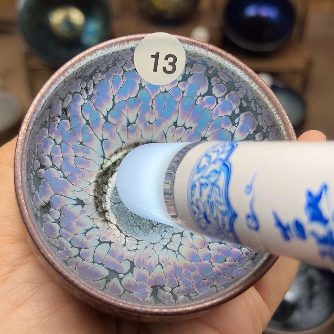 茶盏彩金建盏主人杯茶