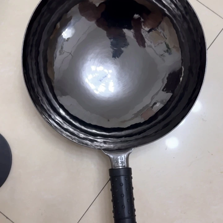 华***稳熟铁手工锻打铁锅32