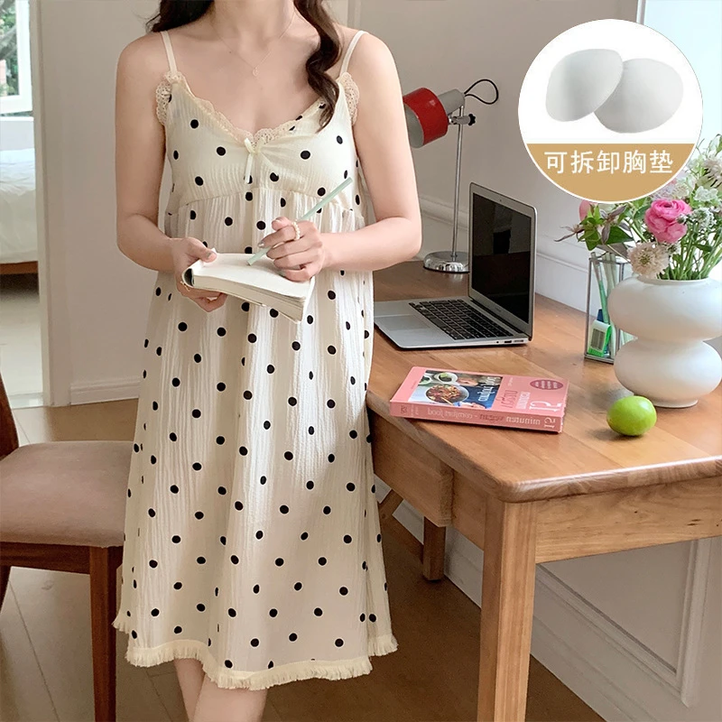 a1❤️「琳琳屋」80-180可穿浪漫性感蕾丝轻奢修身睡衣家居服-2