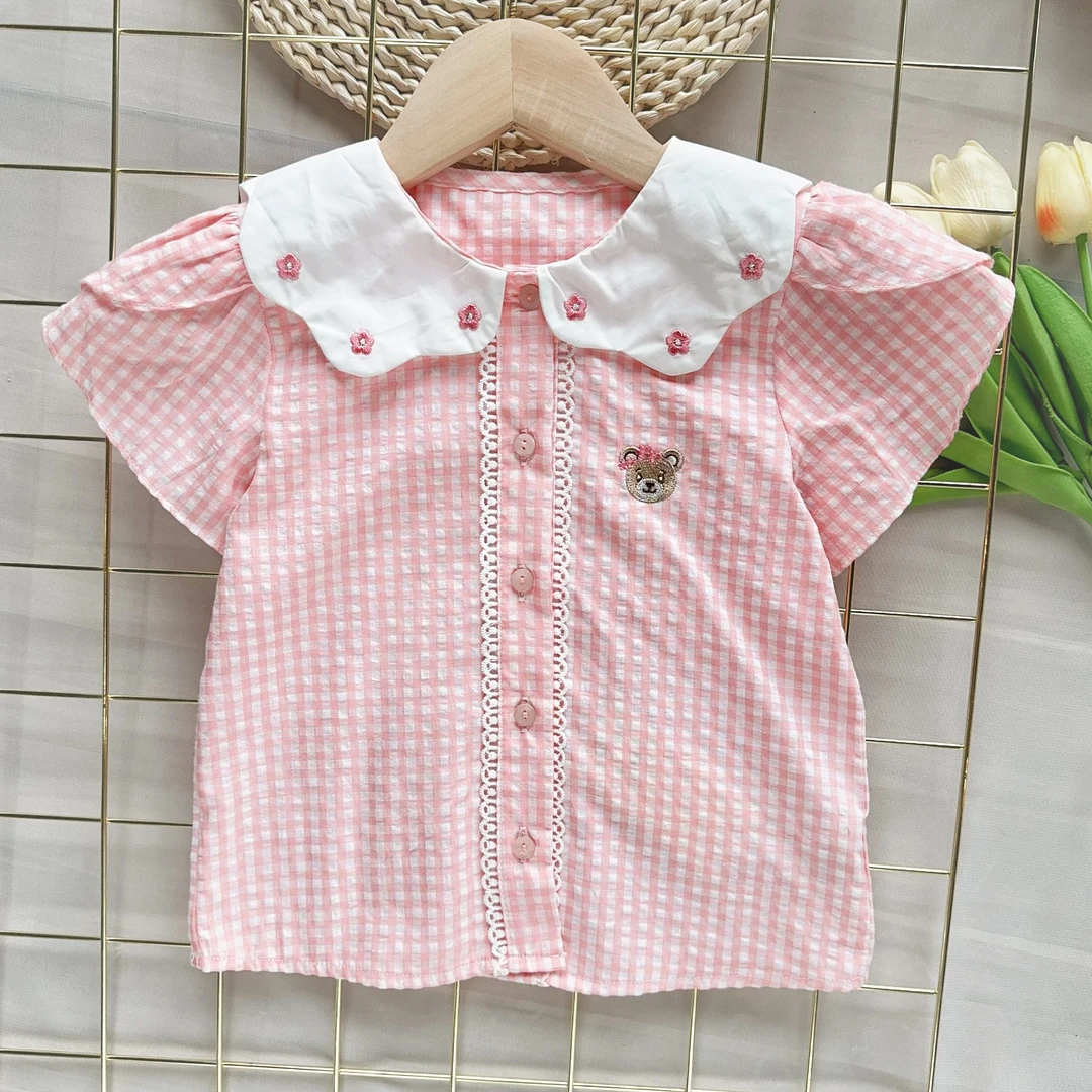 1【夏日桃桃】Z065夏季儿童新款短袖T休闲百搭可爱粉色