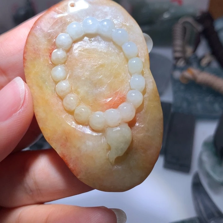 翡翠颈饰未镶嵌保真天然A货翡翠