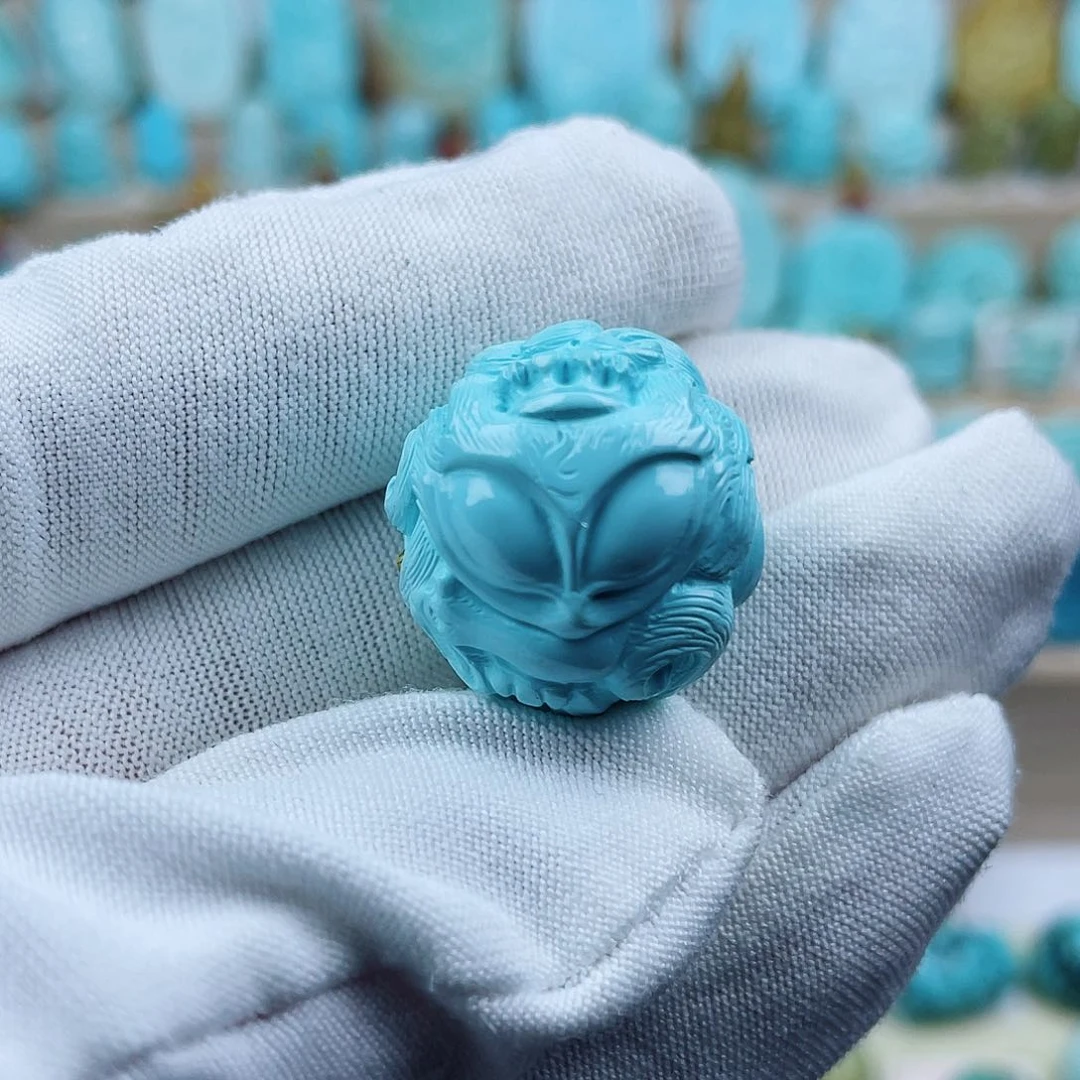 未镶嵌绿松石珠宝奇石20mm