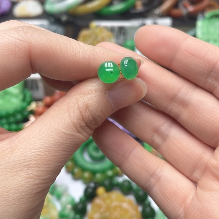 翡翠未镶嵌手链耳坠29