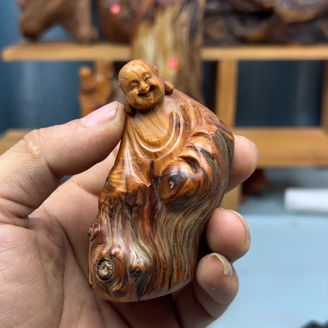 白***水木崖柏木摆件手把件