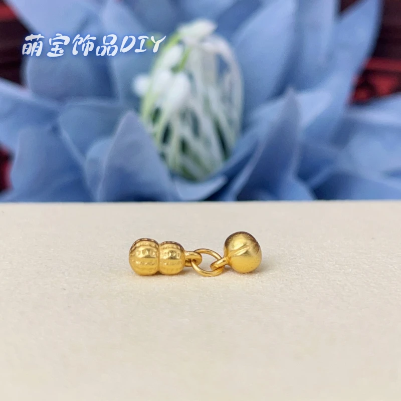 【萌宝饰品】B446金色南瓜花生滴流款5mmDIY配件多样性发一
