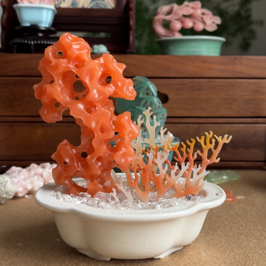 不***静印石青田石一套盆景