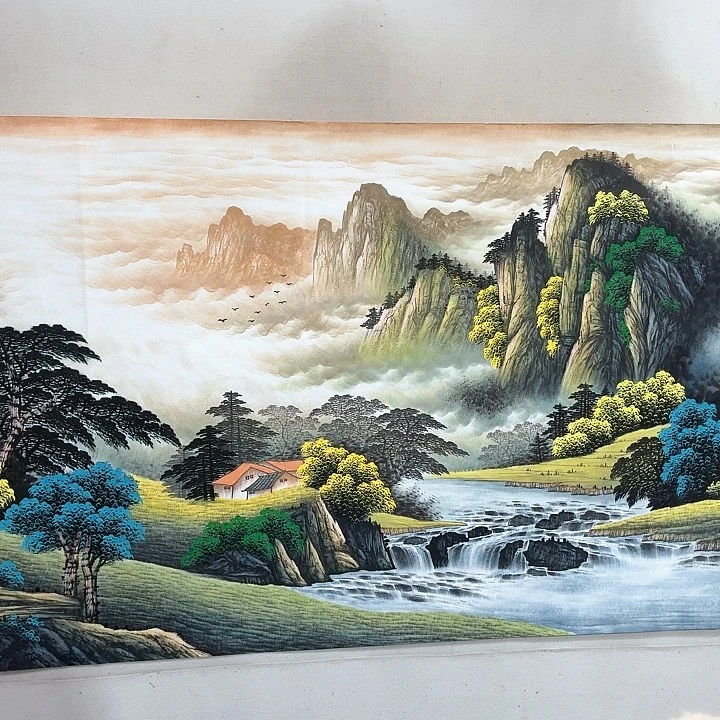 国画国画作品山水作品任海鲜画