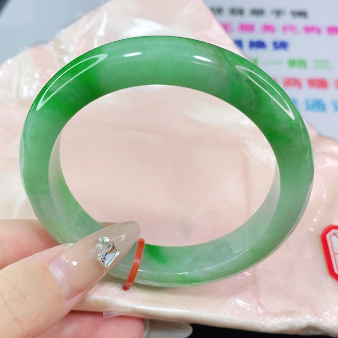 未镶嵌手镯翡翠55.6正圈