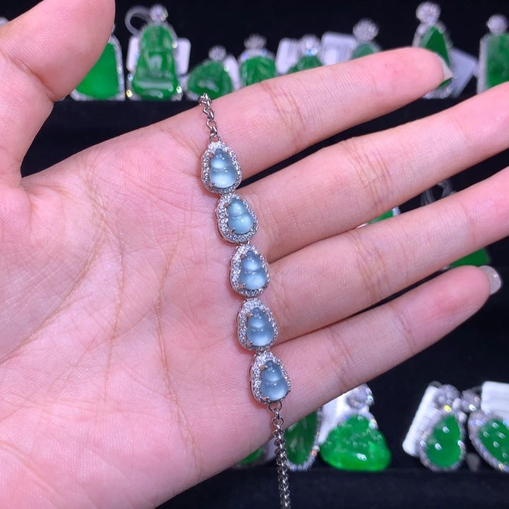 【闪购商品】颈饰银S925镶嵌翡翠天然翡翠