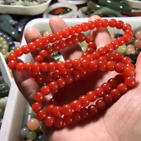 未镶嵌南红玛瑙珠宝半成品