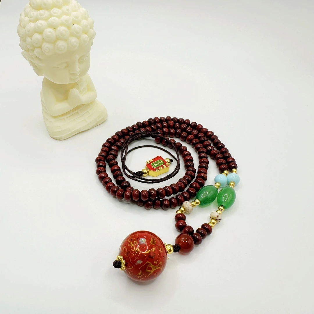 S0195 血檀大漆珠手串（无礼盒）