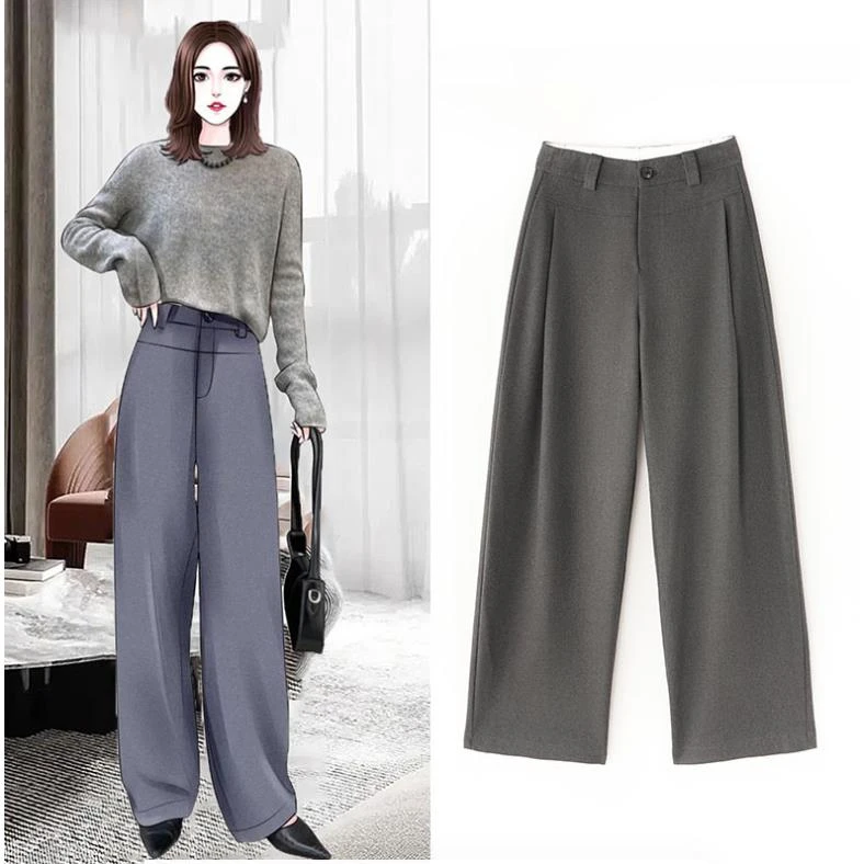 女款爆款直筒香蕉裤时尚显瘦女裤【清】