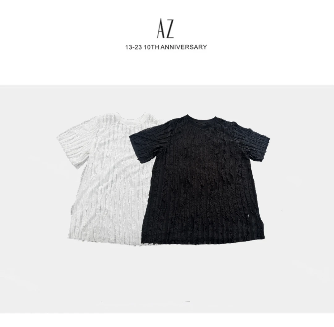 LIS&AZ-褶皱蕾丝T恤CT52313