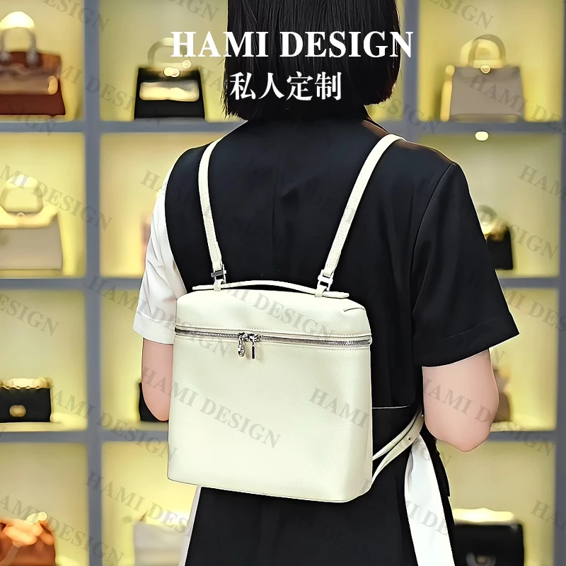 何【LP双肩包】真皮双肩斜挎包女单肩背包2024冬季新款头层牛皮书包