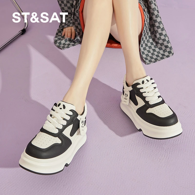 星期六官方旗舰店厚底板鞋2025秋季新款时尚休闲鞋增高百搭小白鞋