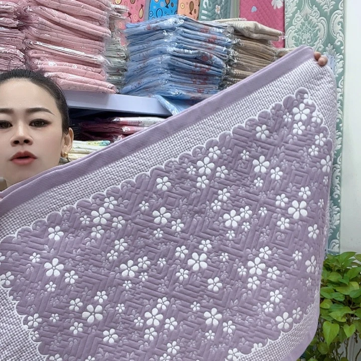 棉紫色雪花纯棉面料