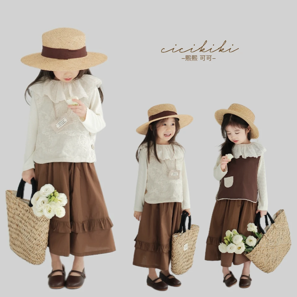 【苏岛】2025女童童装百搭优雅儿童百搭亲子背心 熙熙可可BX2503