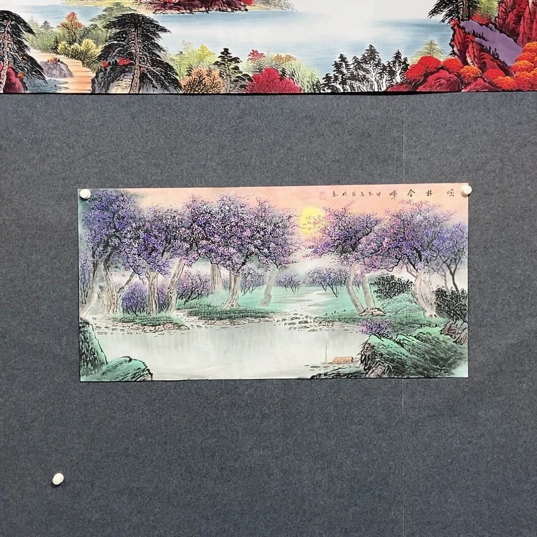 国画四尺风景一副