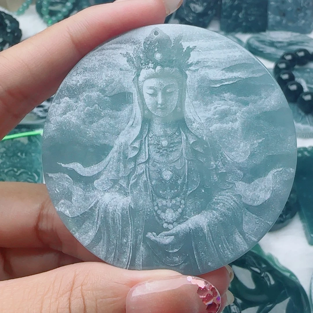颈饰未镶嵌翡翠多样性发货天然的A货翡翠