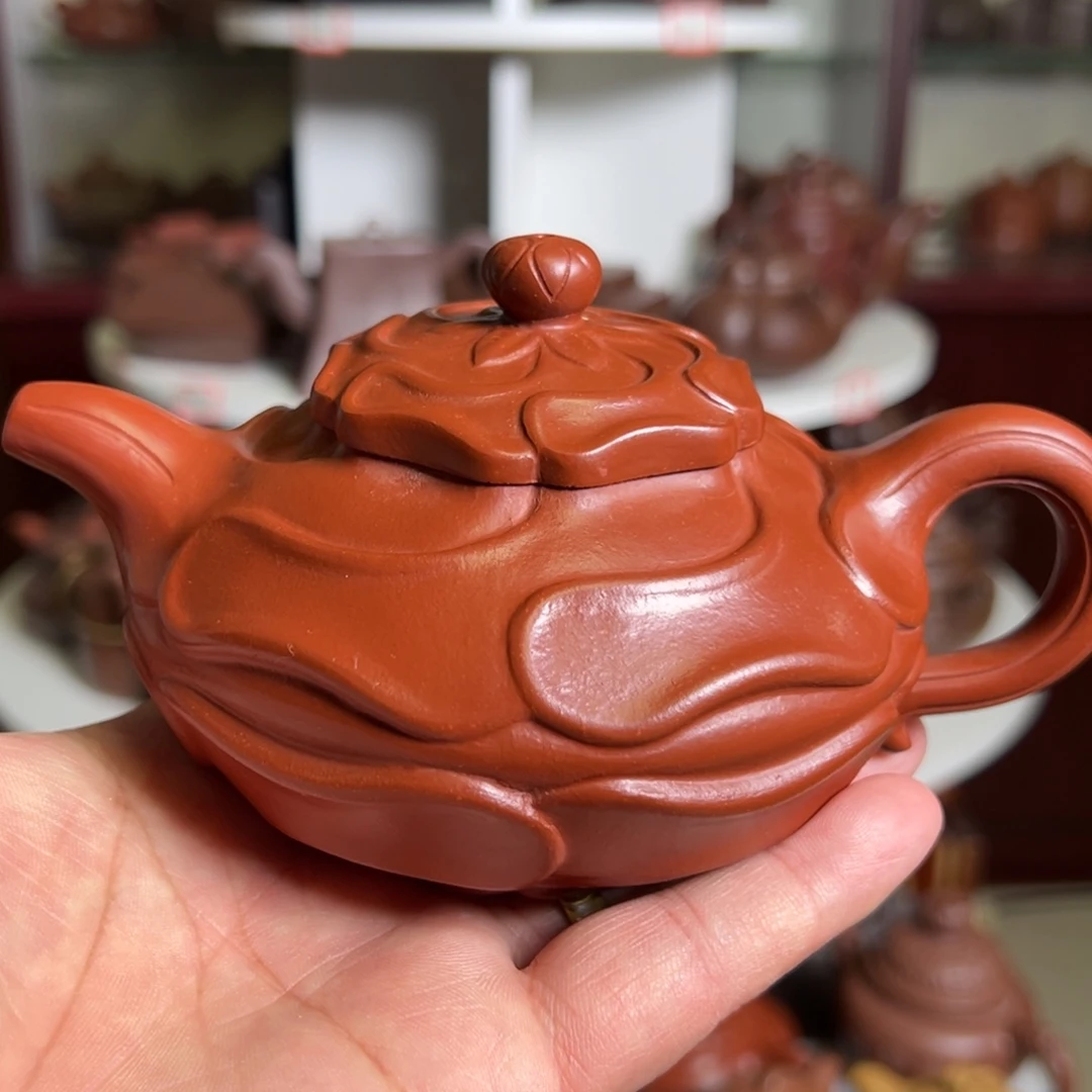 紫砂茶壶原矿风卷葵