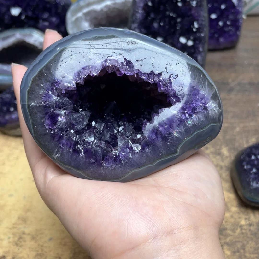 银S925镶嵌紫晶大型摆件（非配饰）哎****~