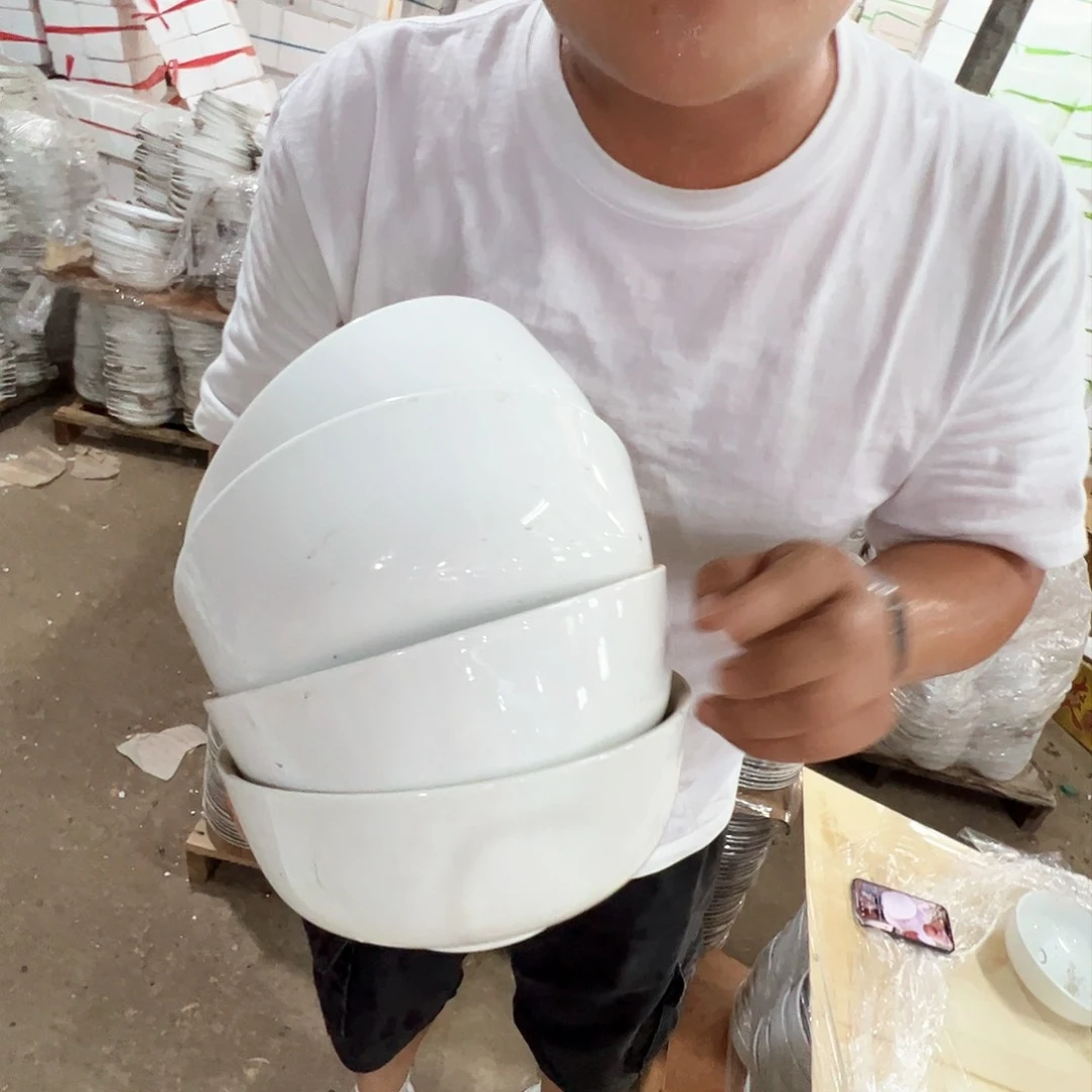 瓷片景德镇陶瓷7寸大面碗4只