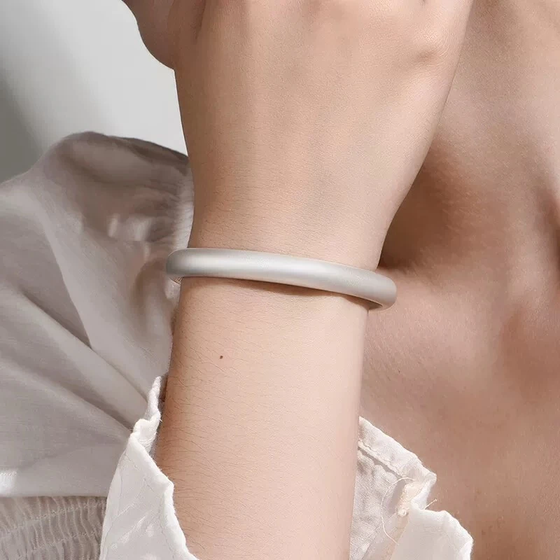 足银手镯 20号链接 【闭口手镯】足银999.9 清库存带证书礼盒包装