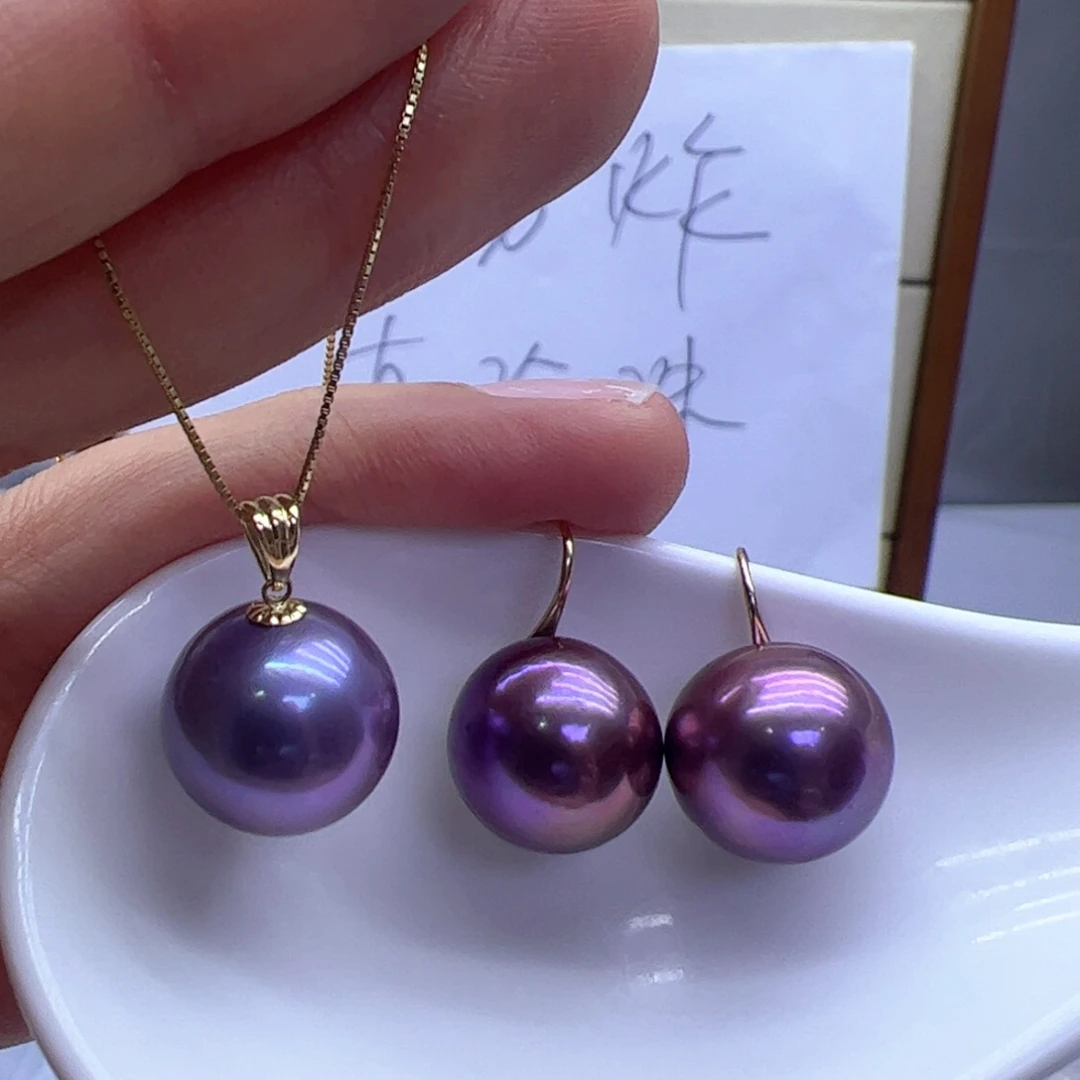 淡水珍珠吊坠(赠链)18K金镶嵌