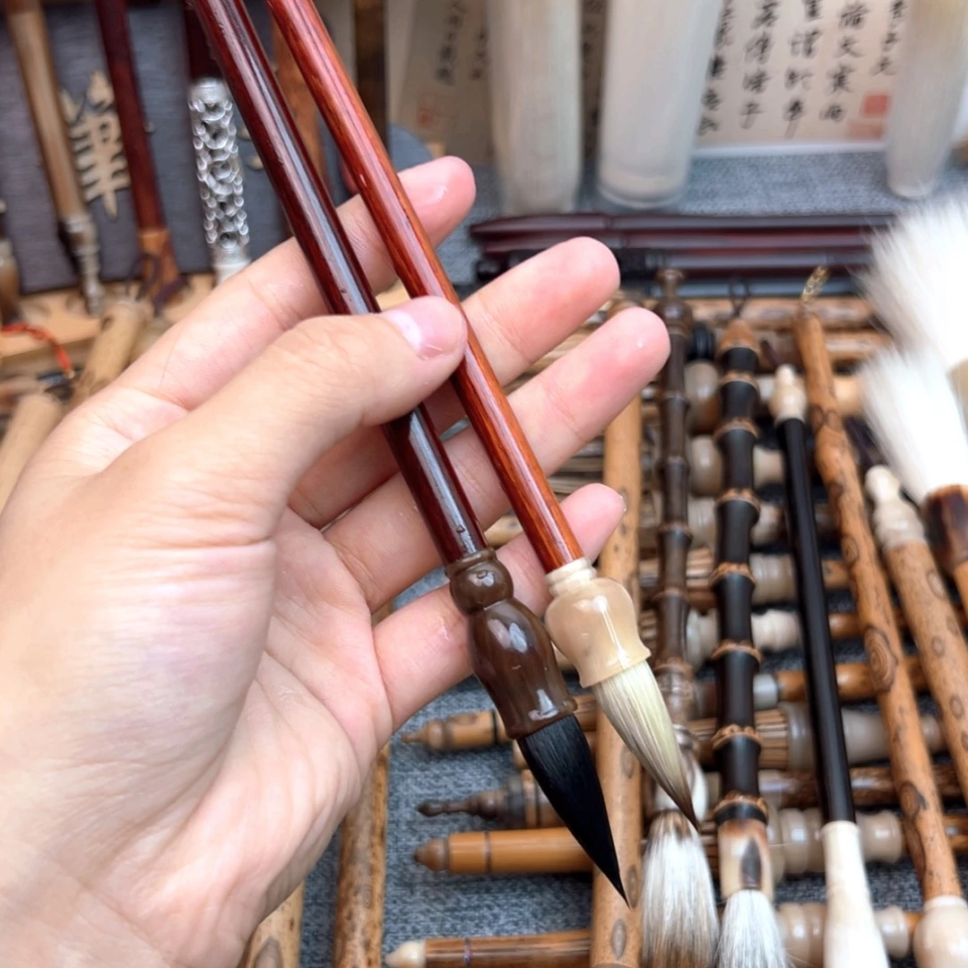 定制纯兼纯紫毫3.2 檀木牛角3.0