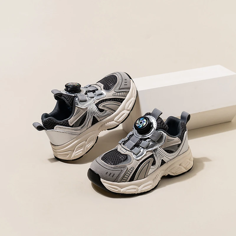 男童鞋子2025春秋新款男孩运动鞋女童透气网面中大童童鞋儿童鞋子