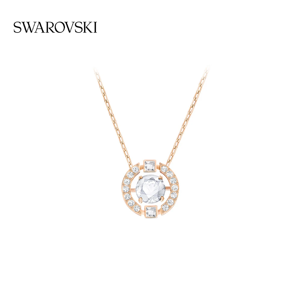 合金仿水晶项链 施华洛世奇跳动的心项链女士项链生日礼物